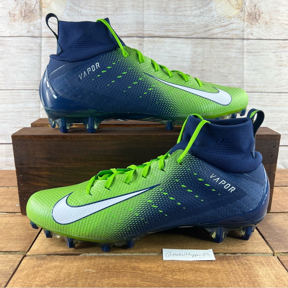 Nike Vapor Untouchable Pro 3 Football Cleats Seahawks Green Navy